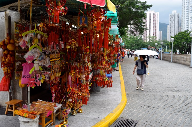 Stools outside Won Tai Sin Temple