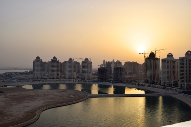 sunset across the pearl