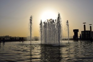 fountain outside the musem