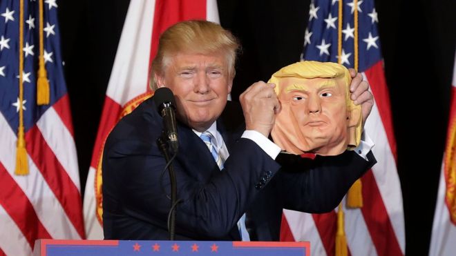 donald trump and mask